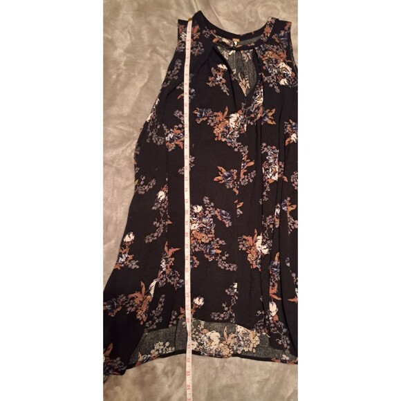 Free People Black Floral Snap Out of it Pull Over Swing Dress Size Small - Picture 11 of 14